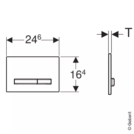 Clapeta actionare WC Geberit Sigma 50 115.788.JL.2, dubla spalare, orizontala, 246 x 164 mm, metal lucios, bej/crom [1]