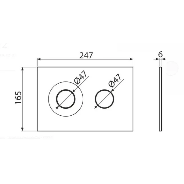 Clapeta de actionare alb/crom mat Alca Dot Dot [1]