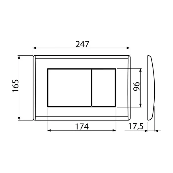 Clapeta de actionare Alca Basic M275 auriu [1]