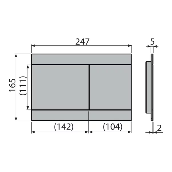 Clapeta de actionare Alca Flat FUN-BLACK negru mat [1]
