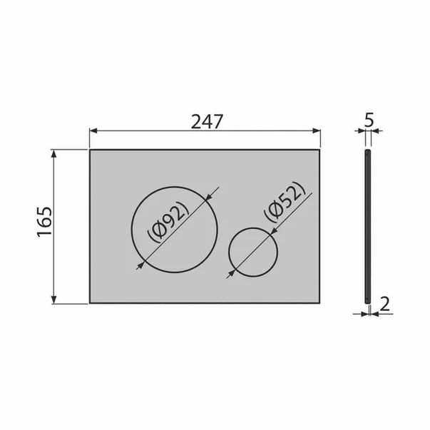 Clapeta de actionare Alca Flat TURN-BRASS alama [1]