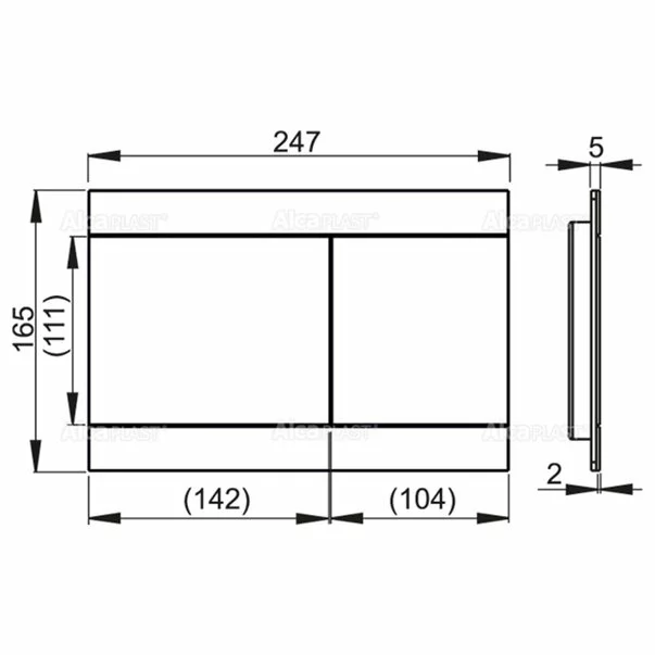Clapeta de actionare Alca FUN alunox-mat [1]