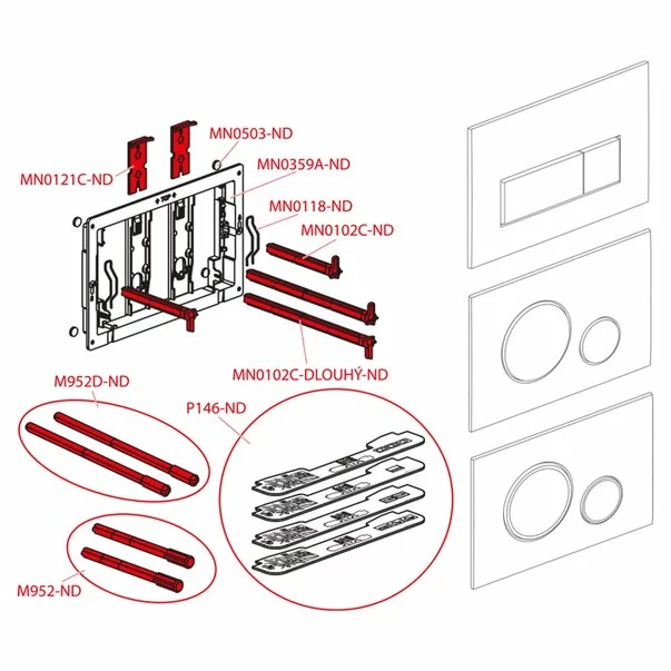 Clapeta de actionare Alca M670 alb [2]