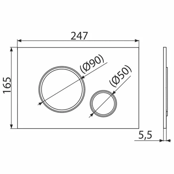 Clapeta de actionare Alca Thin M775 alb - auriu lucios [1]