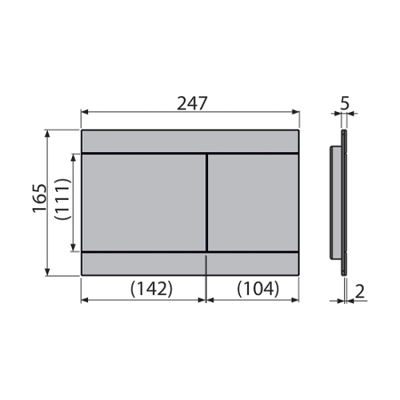Clapeta de actionare, Alcadrain, Fun, cu doua volume, nichel lucios [1]