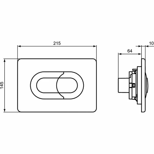 Clapeta de actionare dubla comanda Ideal Standard Solea P1 alb actionare pneumatica [1]