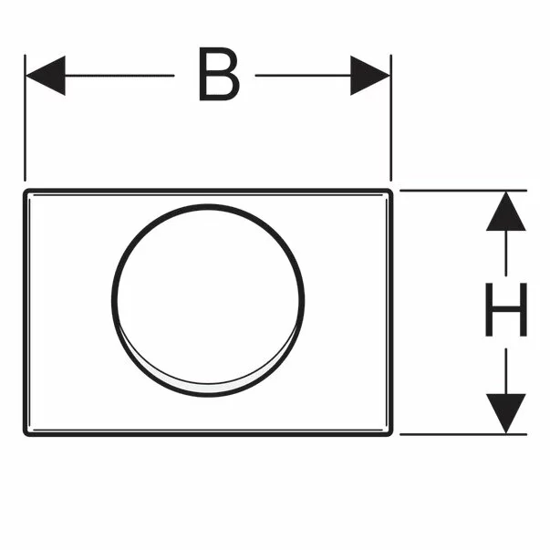 Clapeta de actionare Geberit Delta10 lustruit [1]