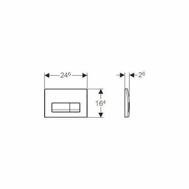 Clapeta de actionare Geberit Delta50 alb alpin [1]