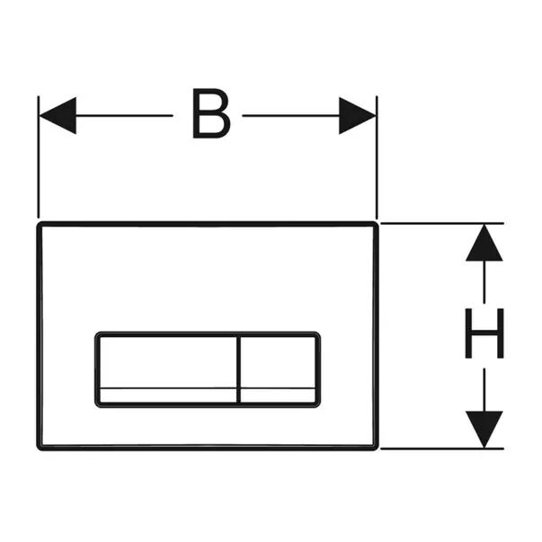 Clapeta de actionare Geberit Delta50 negru finisaj mat [1]
