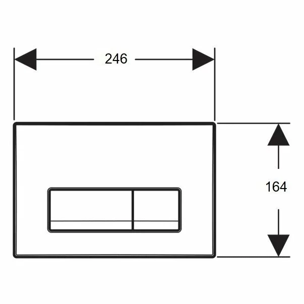 Clapeta de actionare Geberit Delta50 negru lucios [1]