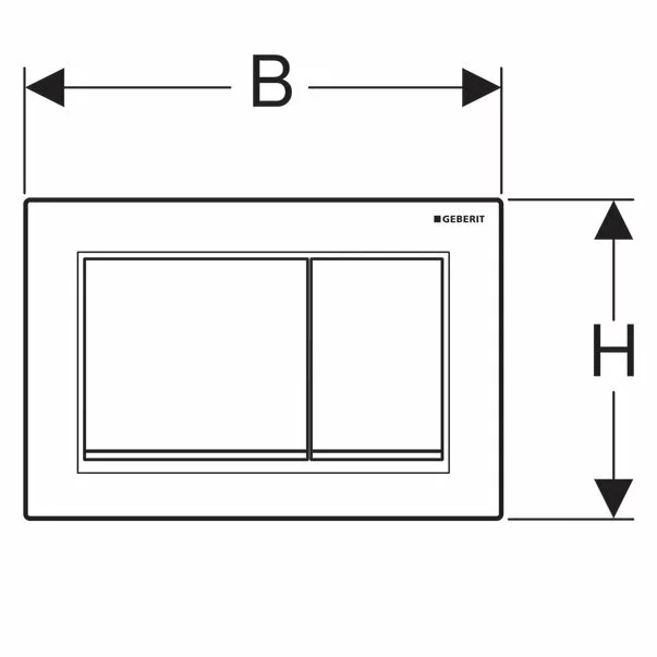 Clapeta de actionare Geberit Omega30 crom lucios [2]