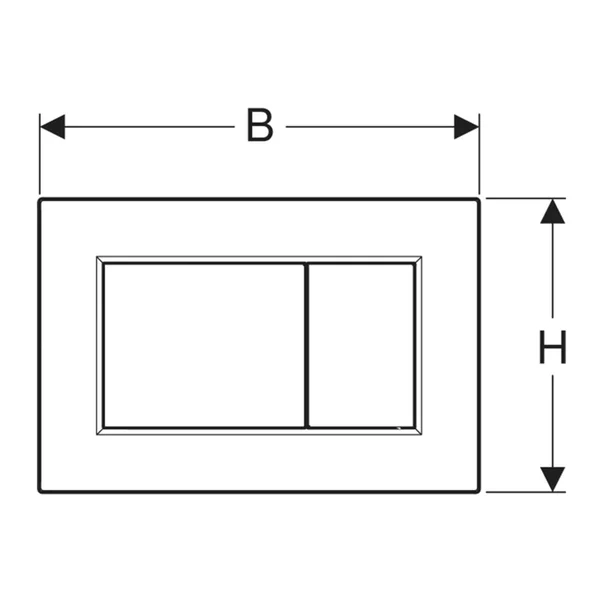 Clapeta de actionare Geberit Sigma01 negru finisaj lucios [2]