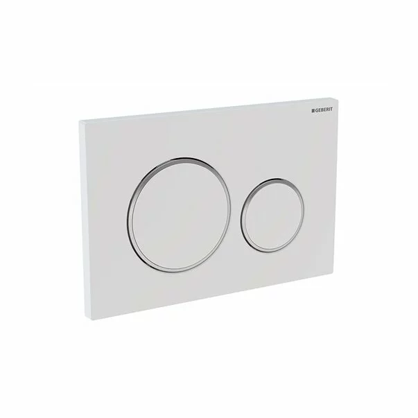 Clapete de actionare - Clapeta de actionare Geberit Sigma20 alb mat / crom lucios EasyToClean