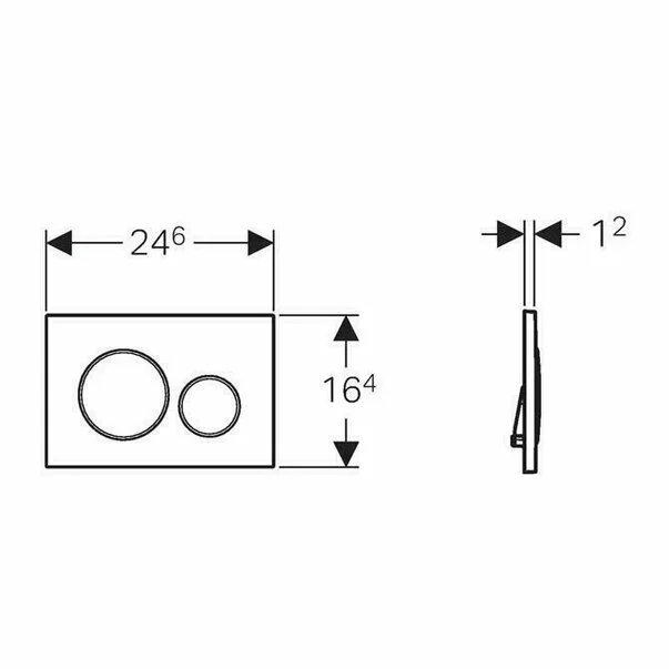 Clapeta de actionare Geberit Sigma20 crom lucios/crom mat [1]