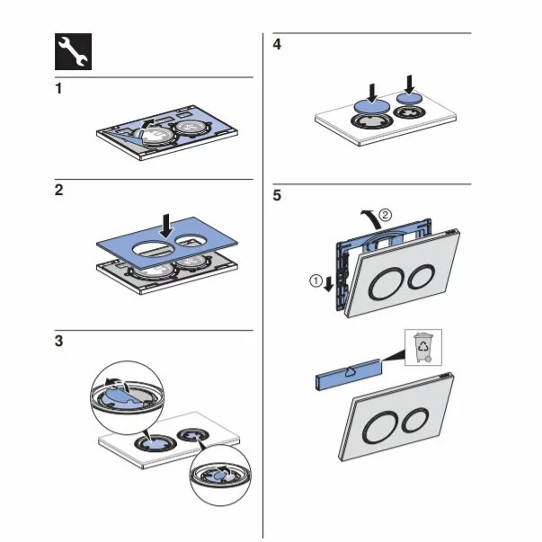 Clapeta de actionare Geberit Sigma21 personalizabila [4]