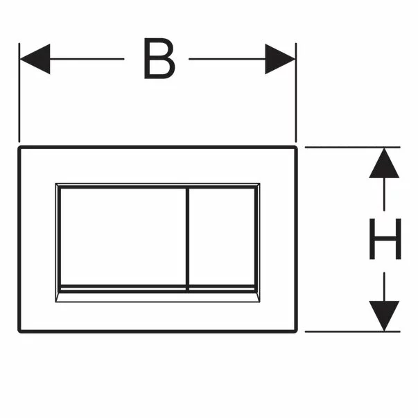 Clapeta de actionare Geberit Sigma30 negru mat lacuit 2 butoane [1]