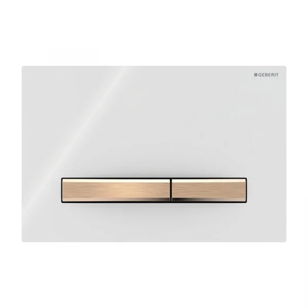 Baie - Clapeta de actionare Geberit Sigma50 alb/butoane rose gold