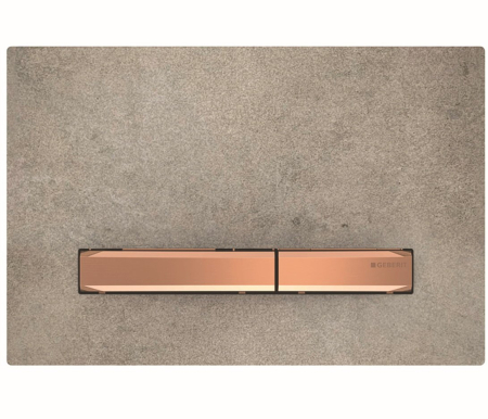Clapeta de actionare Geberit Sigma50 aspect de beton/butoane rose gold [0]