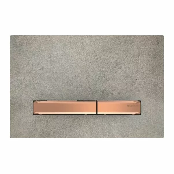 Clapete de actionare - Clapeta de actionare Geberit Sigma50 aspect de beton/butoane rose gold