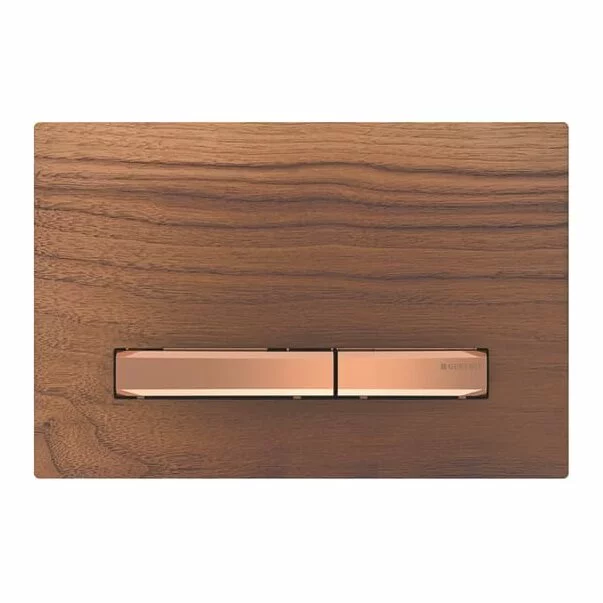 Clapete de actionare - Clapeta de actionare Geberit Sigma50 nuc american/butoane rose gold