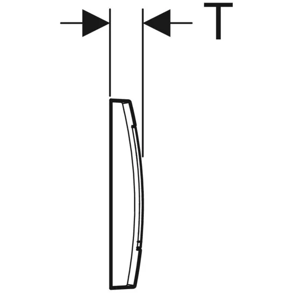Clapeta de actionare Geberit Twinline30 alb-crom lucios [2]