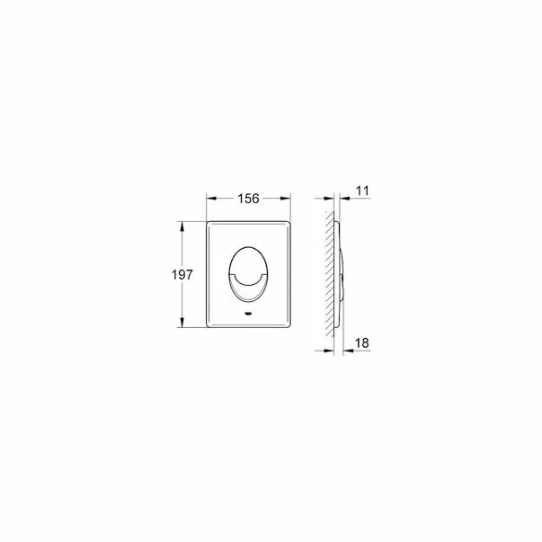 Clapeta de actionare Grohe Skate Air crom [1]