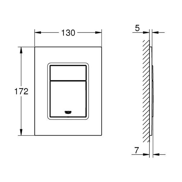 Clapeta de actionare Grohe Skate Cosmopolitan S auriu lucios Cool Sunrise [1]