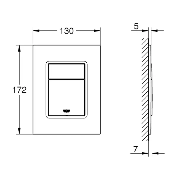 Clapeta de actionare Grohe Skate Cosmopolitan S auriu periat Cool Sunrise [1]