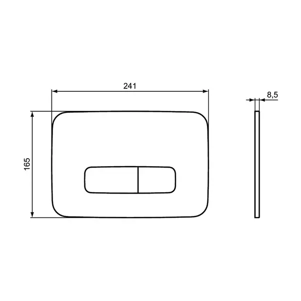 Clapete de actionare - Clapeta de actionare Ideal Standard ProSys Oleas M3 argintiu Silver Storm