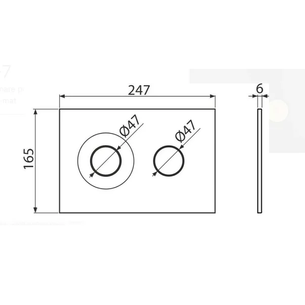 Clapeta de actionare negru/auriu mat Alca Dot Dot [1]