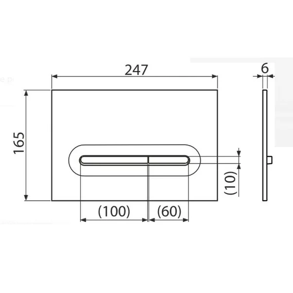 Clapeta de actionare negru mat Alca Linka [1]