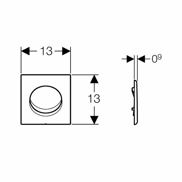 Clapeta de actionare pneumatica Geberit Sigma 01 pentru pisoar [1]
