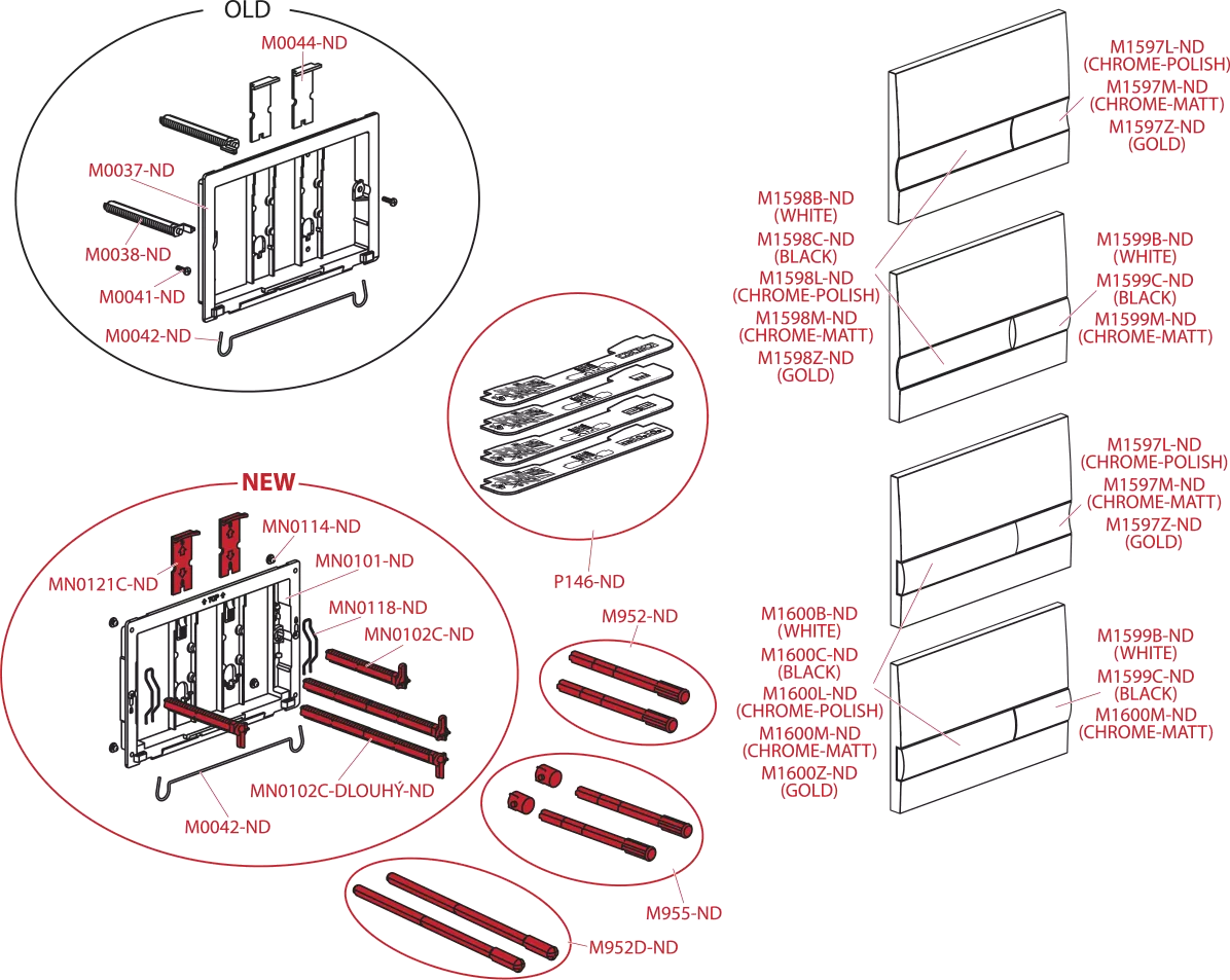 Clapeta WC Alca Basic, dubla, orizontala, 165 x 247 mm, ABS, mat, crom, M1722 [2]