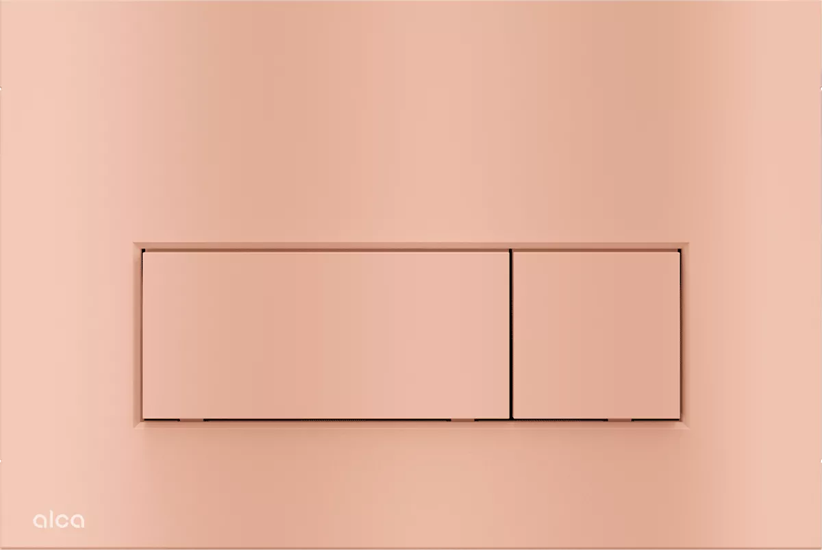 Clapete de actionare - Clapeta WC AlcaDrain Thin, dubla, orizontala, 247 x 165 mm, plastic, mat, cupru, M57-RG-M