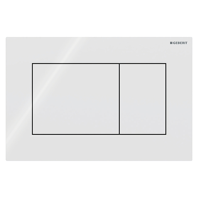 Baie - Clapeta WC Geberit Sigma 01, orizontala, dubla, 246 x 164 mm, plastic, lucios, alb, 115.660.11.1