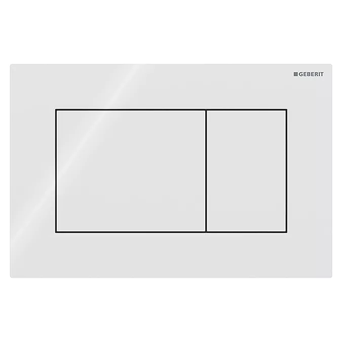 Clapete de actionare - Clapeta WC Geberit Sigma 01, orizontala, dubla, 246 x 164 mm, plastic, lucios, alb, 115.660.11.1