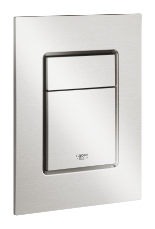 Clapeta WC Grohe 37535DC0, Skate Cosmo S, dubla, verticala, 172 x 130 mm, ABS, mat, otel satinat [1]