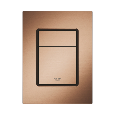 Clapete de actionare - Clapeta WC Grohe 37535DL0, Skate Cosmo, S, dubla, 130 x 172 mm, verticala, mat, cupru