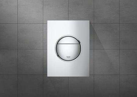 Clapeta WC Grohe 37601000, 130 mm, 172 mm, functie eco, verticala, incastrat pentru tip rezervor, Crom [2]