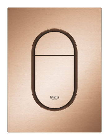 Clapete de actionare - Clapeta WC Grohe 37624DL0, Arena Cosmo, S, dubla, 130 x 172 mm, verticala, mat, cupru