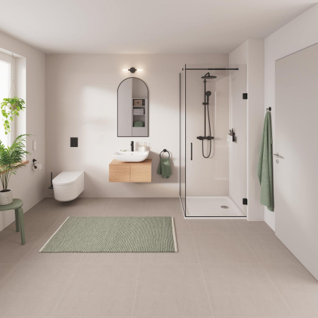 Clapeta WC Grohe 37624KF0, Arena Cosmo S, dubla, verticala, 130 x 172 mm, plastic, mat, negru [6]