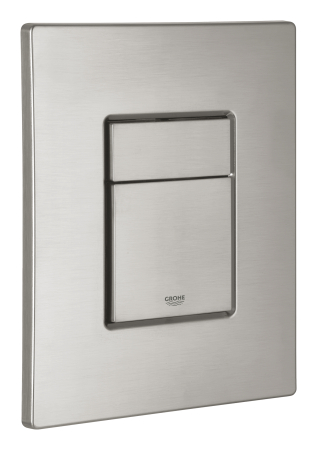 Clapeta WC Grohe 38732DC0, Skate Cosmo, dubla, verticala, 197 x 156 mm, ABS, mat, otel satinat [1]