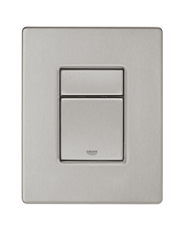 Toalete - Clapeta WC Grohe 38732DC0, Skate Cosmo, dubla, verticala, 197 x 156 mm, ABS, mat, otel satinat