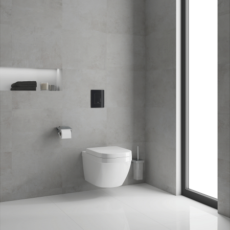 Clapeta WC Grohe 38732KV0, Skate Cosmo, dubla, verticala, 197 x 156 mm, ABS, lucios, negru [7]