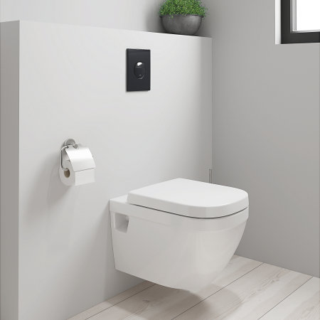 Clapeta WC Grohe 38765KV0, Nova Cosmo, dubla, verticala, 197 x 156 mm, ABS, lucios, negru [7]