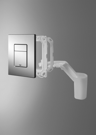 Clapeta WC Grohe 38805000, 156 mm, 197 mm, functie eco, verticala, incastrat pentru tip rezervor, Crom [4]