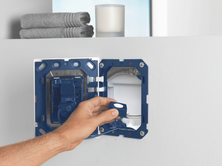 Clapeta WC Grohe 38805000, 156 mm, 197 mm, functie eco, verticala, incastrat pentru tip rezervor, Crom [10]