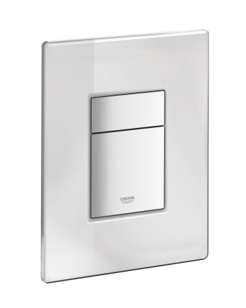 Clapeta WC Grohe 389160A0, Skate Cosmo, dubla, verticala, 197 x 156 mm, sticla/oglinda, alb [2]