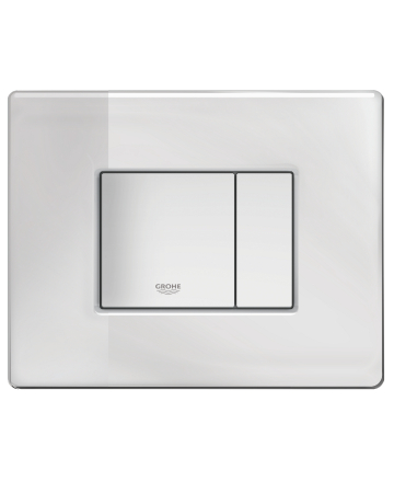 Clapeta WC Grohe 389160A0, Skate Cosmo, dubla, verticala, 197 x 156 mm, sticla/oglinda, alb [1]