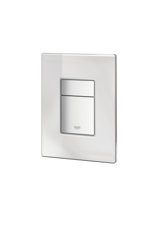 Clapeta WC Grohe 389160A0, Skate Cosmo, dubla, verticala, 197 x 156 mm, sticla/oglinda, alb [3]